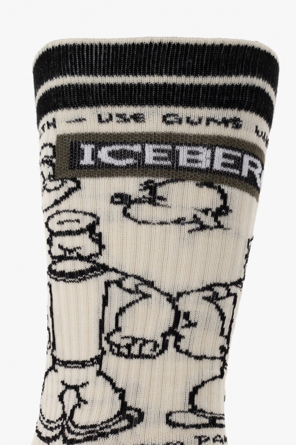 Iceberg Embroidered socks Men's Clothing Vitkac